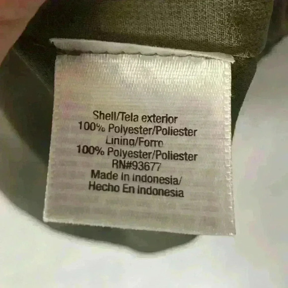 NWT ANA Green Tan Black Short Sleeved Scooped Embellished Neck Blouse Size Large - Picture 7 of 11